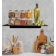 PÓŁKA ŚCIENNA METALOWA LOFT KLASYCZNA NOWOCZESNA CZARNA KUCHNIA 36,5 CM